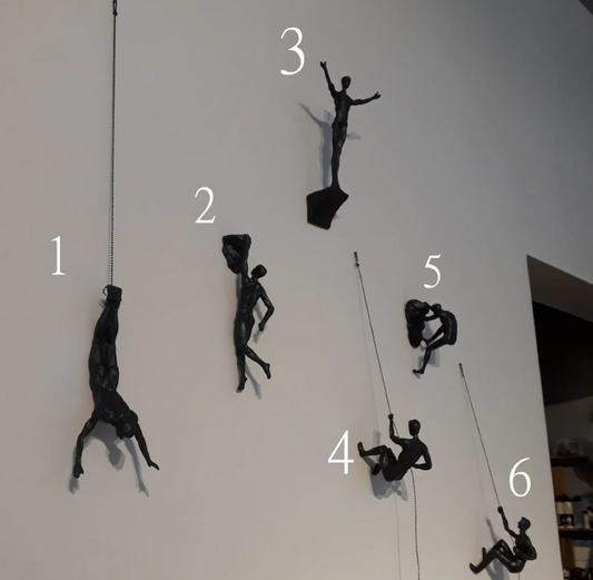 Climbing Man Wall Sculpture, Wall Climber Figurine